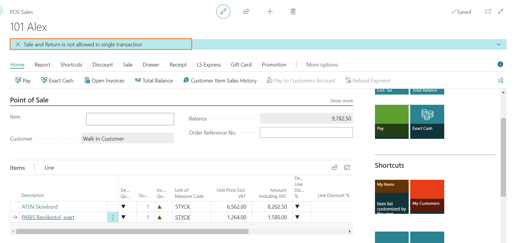 TCS - Selling in POS and Other Functionalities